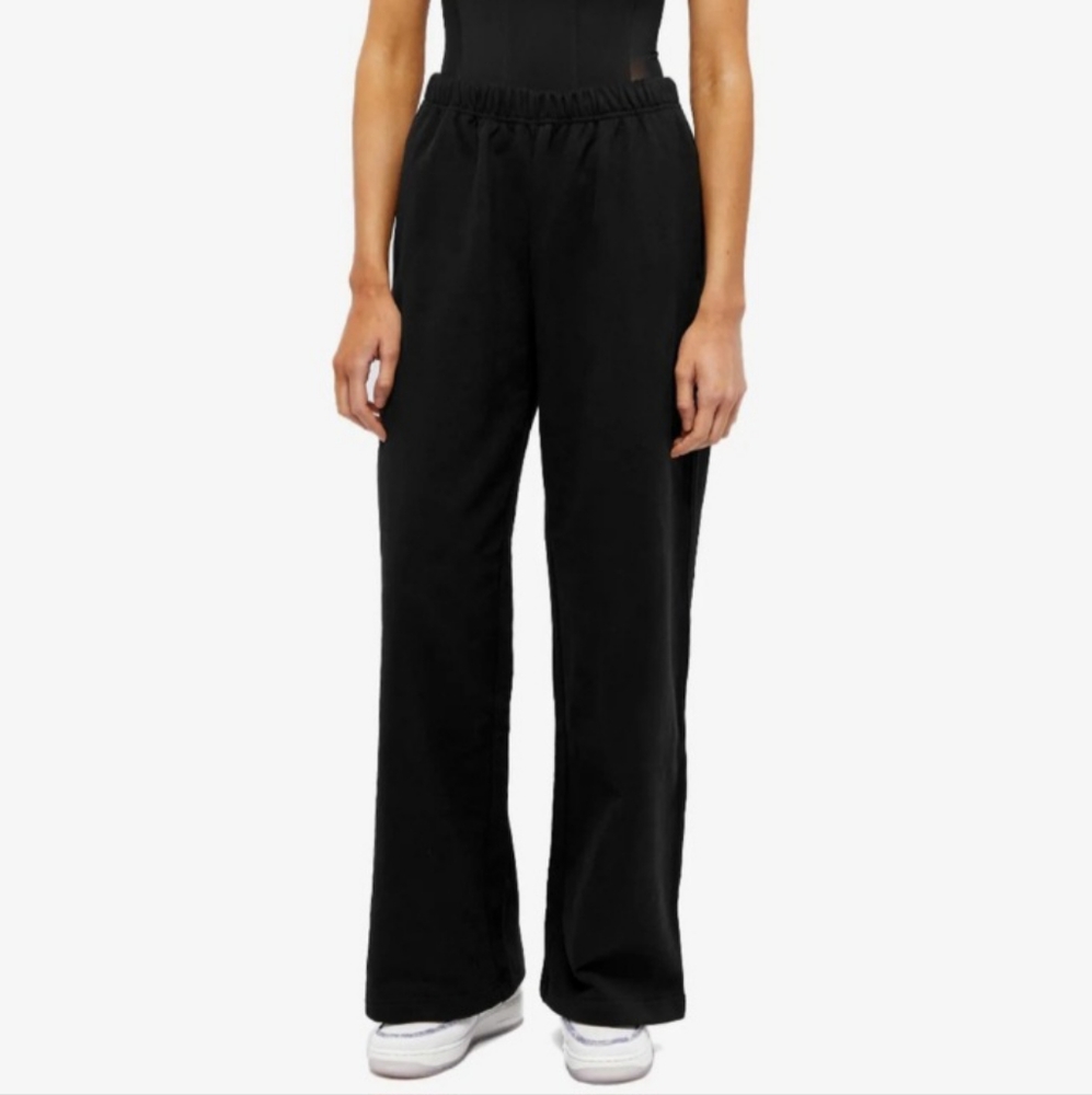 NWT Good American Black Pull On Flared Leg Lounge Wear Sweat Pants 2XL
